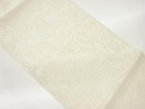 抽象草花模様織出し夏用名古屋帯